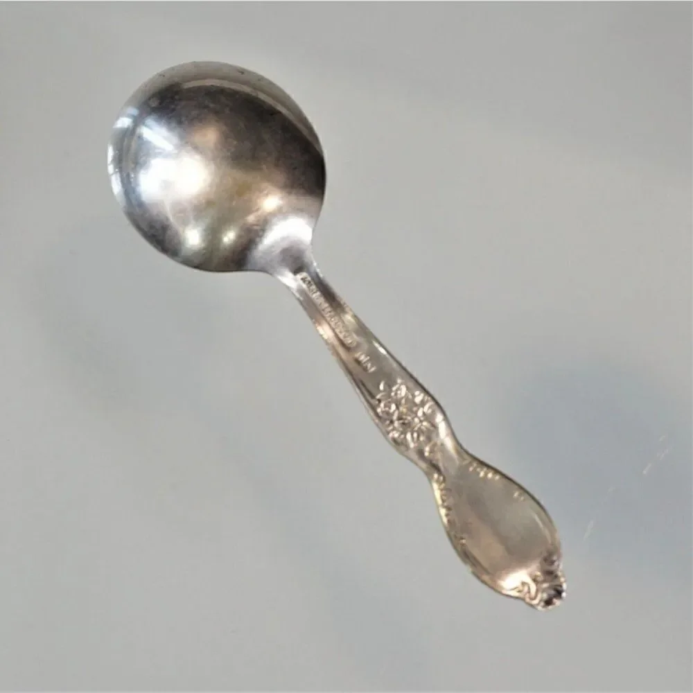 Vintage Baby Spoon Engraved JAYSON Victorian Rose Pattern Wm Rogers & Sons IS